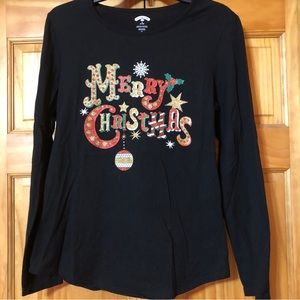 Merry Christmas holiday long sleeve tee